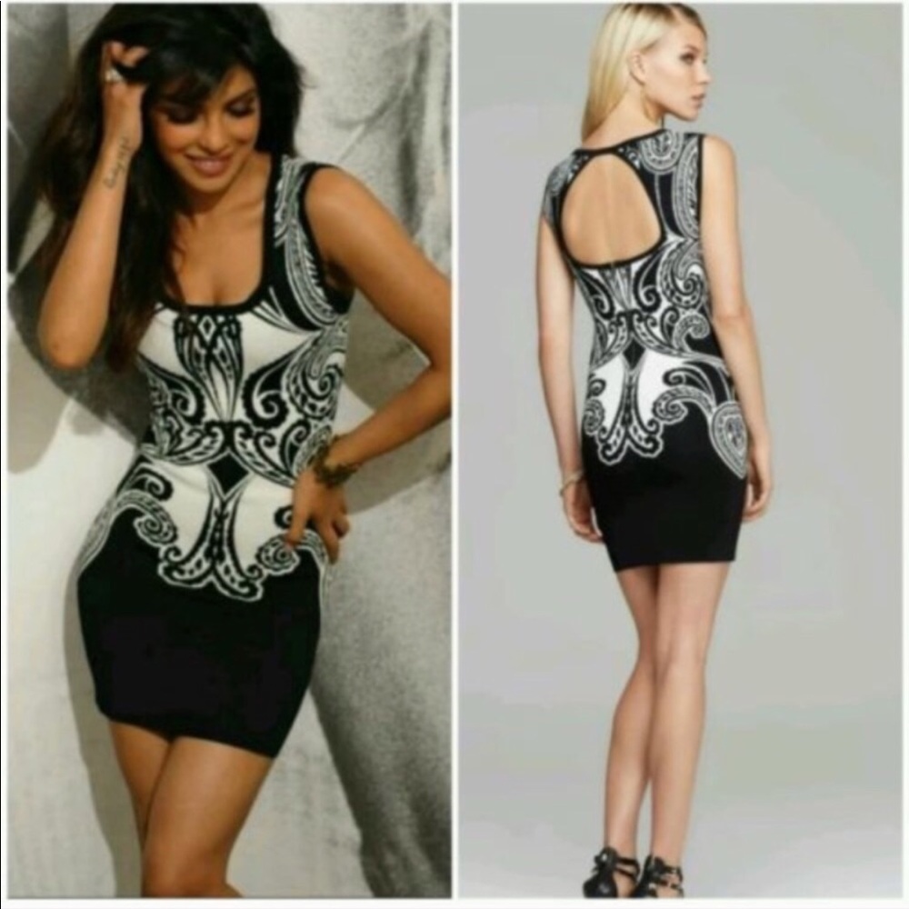 Guess Black and White Dress